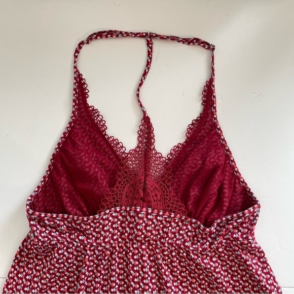 Victoria’s Secret Red Slip Style Nightie Super Soft Lace Detail Size Medium - Picture 6 of 12
